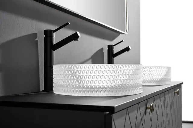 Morello - Hvit Matt Transparent Bolleservant i glass 
