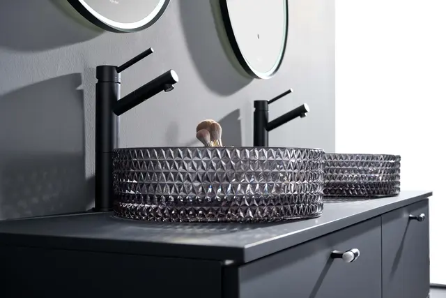 Morello - Sort Transparent Bolleservant i glass 