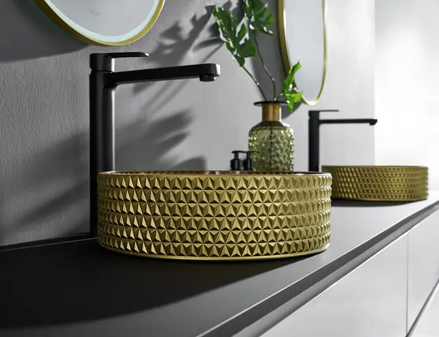 Morello - Gull Bolleservant i glass 