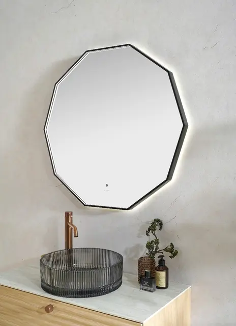 Romano - Sort Transparent Bolleservant i glass 