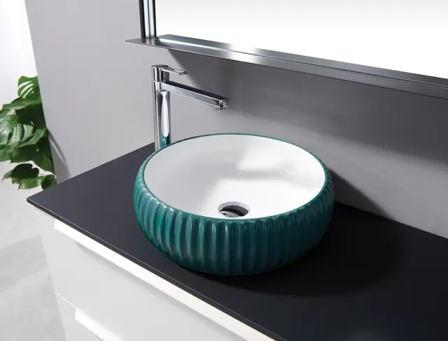 Ruffino - Grønn Matt Bolleservant i porselen 