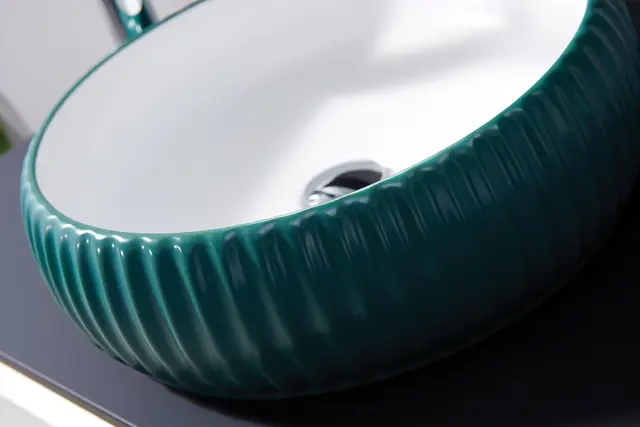 Ruffino - Grønn Matt Bolleservant i porselen 