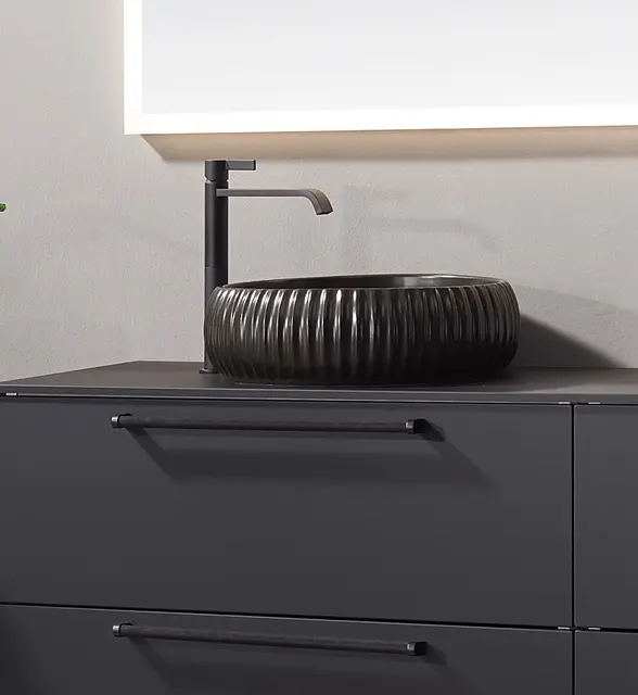 Ruffino - Sort Matt Bolleservant i porselen 