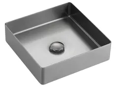 Sabrina - Gunmetal Frittstående servant i rustfritt stål
