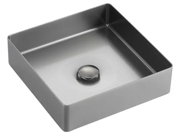 Sabrina - Gunmetal Frittstående servant i rustfritt stål 