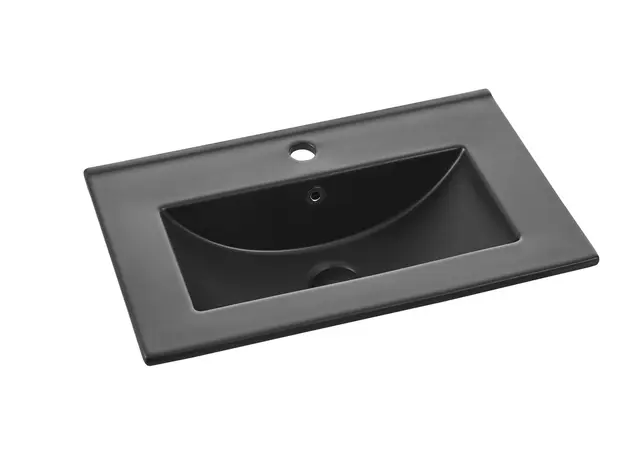 Bello SLIM 60 - Sort Matt Heldekkende tynn porselen servant 