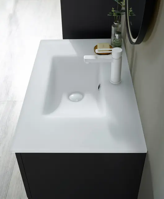 Elba 75 Hvit Matt Heldekkende Glasservant 