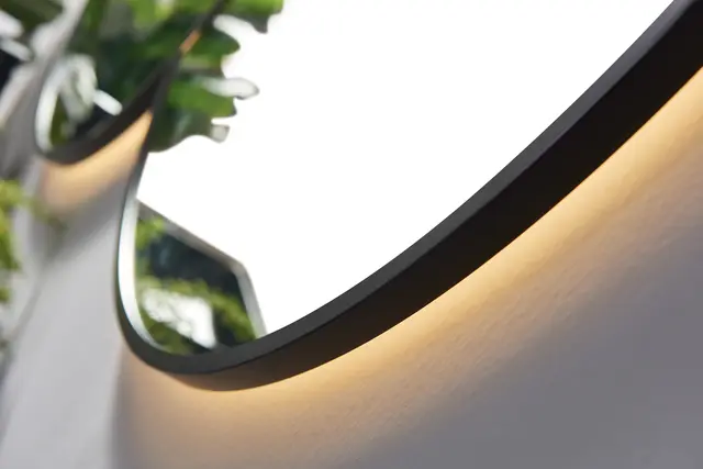 Brindisi - Sort Matt Dobbelt speil med backlight 