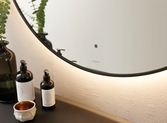 Brindisi - Sort Matt Dobbelt speil med backlight 
