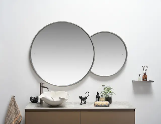 Brindisi DUE - Gunmetal Dobbelt speil med duo sensor 