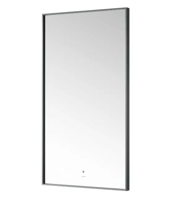 Cortina - Gunmetal Høyt speil med ramme, backlight og Ghost 