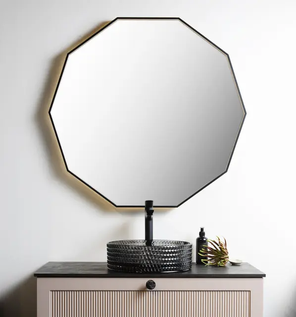 Iseo 10 kantet designspeil 