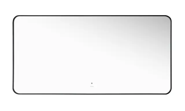 Maranello 150 - Sort Børstet Speil m/ramme, backlight og Ghost 