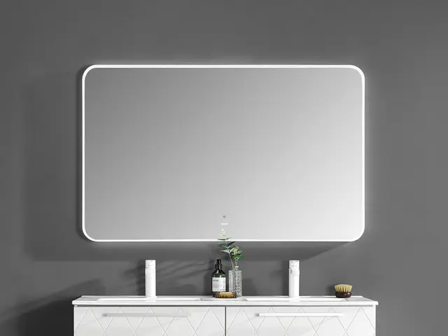 Maranello 120 - Hvit Matt Speil m/ramme og backlight 