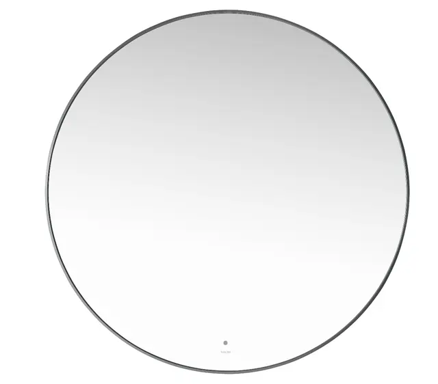 Minori 120 - Gunmetal Rundt speil med ramme og backlight 