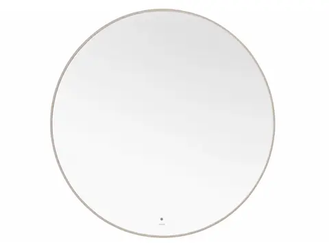 Minori 120 - Beige Matt Rundt speil med ramme og backlight