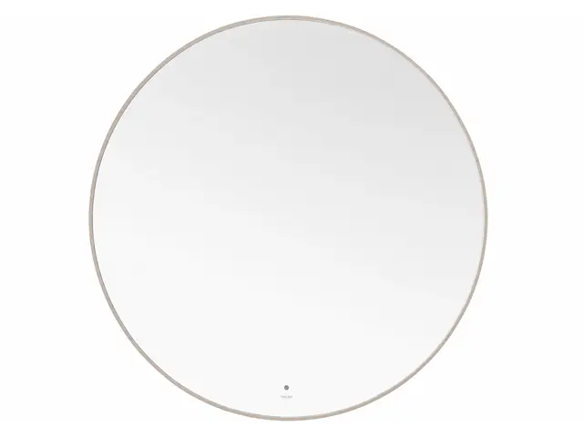 Minori 120 - Beige Matt Rundt speil med ramme og backlight 