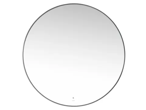 Minori 120 - Gunmetal Rundt speil med ramme og backlight
