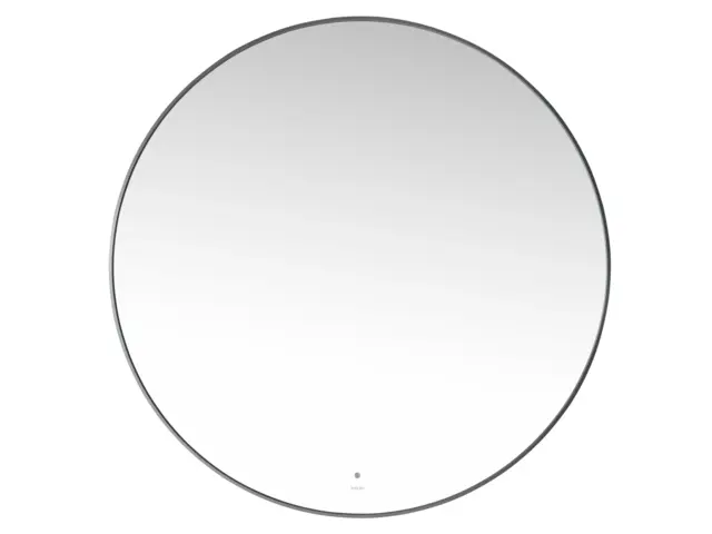 Minori 120 - Gunmetal Rundt speil med ramme og backlight 