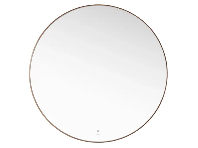 Minori 120 - Kobber Børstet Rundt speil med ramme og backlight 
