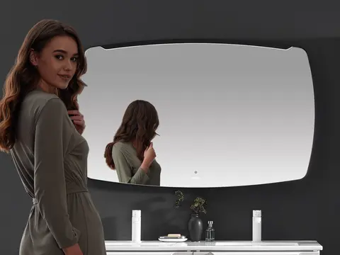 Ravenna Designspeil m/overlys og sort ramme