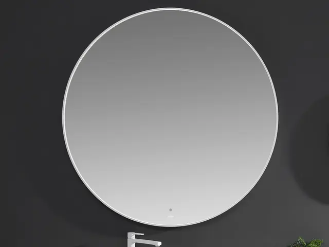 Treviso 90 - Hvit Rundt speil m/ramme 