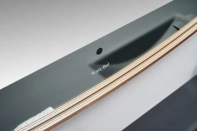 Tropea - Kobber Børstet Ovalt speil med ramme og backlight 