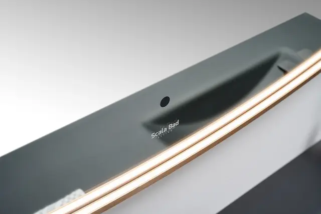 Tropea - Kobber Børstet Ovalt speil med ramme og backlight 