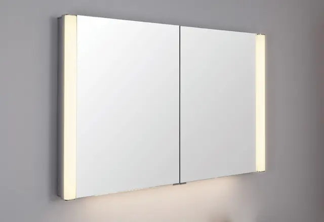 Fano Speilskap med led-lys og underlys 