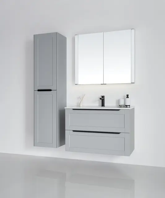 Fano Speilskap med led-lys og underlys 