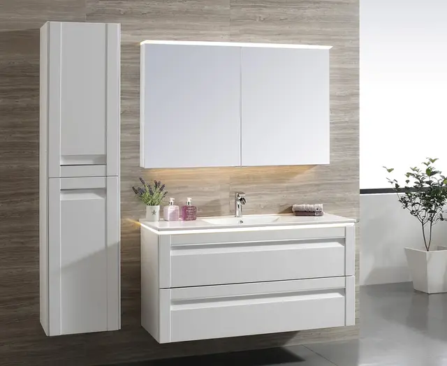 Veneto 120 Speilskap med akryltopp og led-lys 