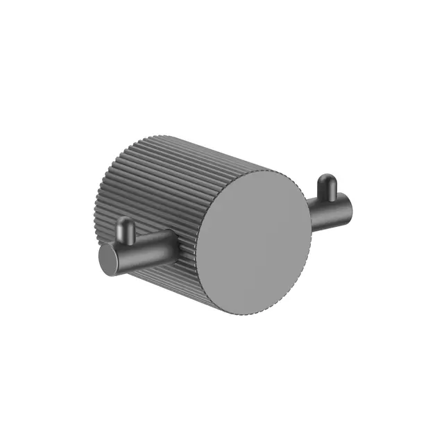 Donato Krok Dobbel - Gunmetal Dobbel Håndklekrok i rustfritt stål 