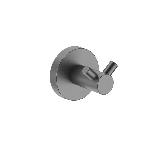Falco Krok Dobbel - Gunmetal Dobbel Håndklekrok i rustfritt stål 