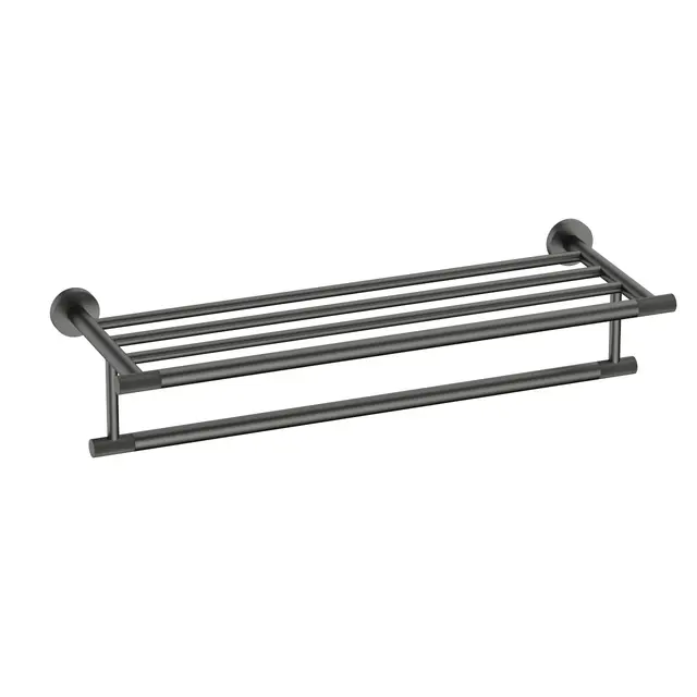 Santino Håndklehylle - Gunmetal Håndklehylle med håndklestang 