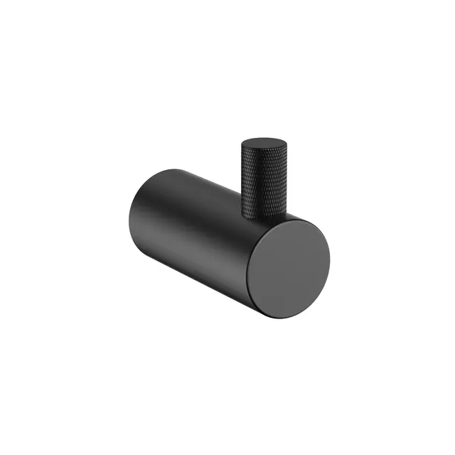 Santino Krok Liten - Sort Matt Håndklekrok i rustfritt stål 