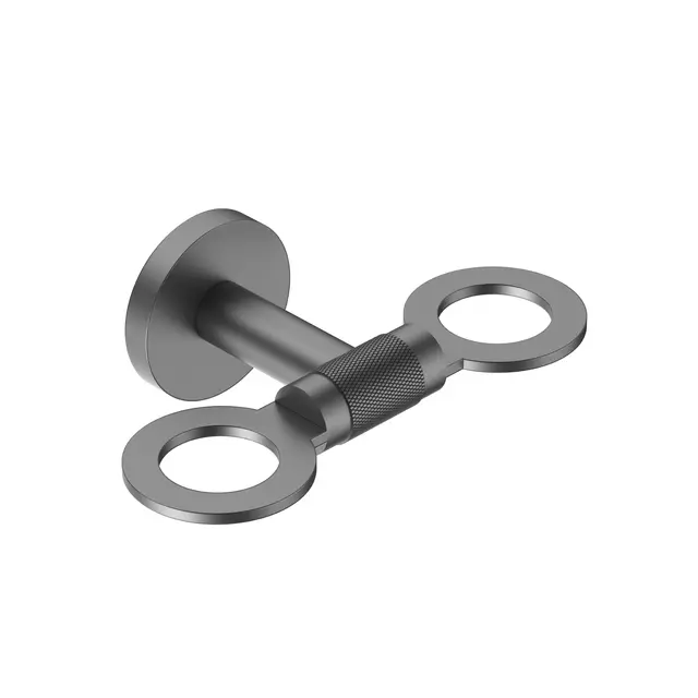 Santino Flaskeholder Dbl. - Gunmetal Dobbel Såpeflaskeholder i rustfritt stål 